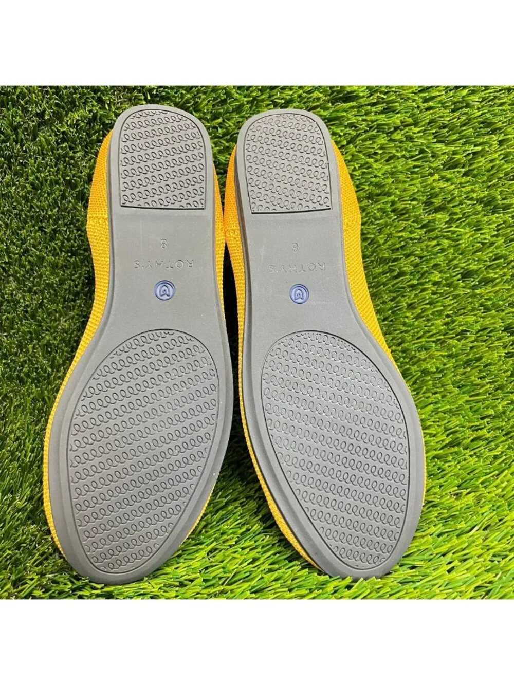 Rothy's The Flat Womens Size 8 Yellow Casual Classic Slip On Ballet Flats Shoes